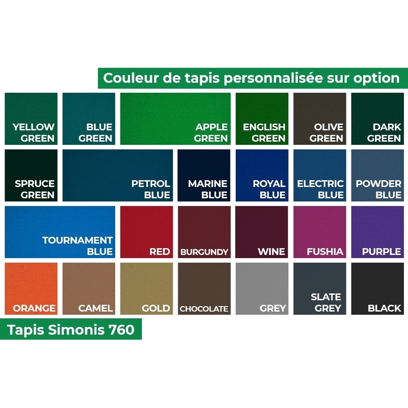 Billard Dynamic Compétition II 9 ft Noir – Image 2